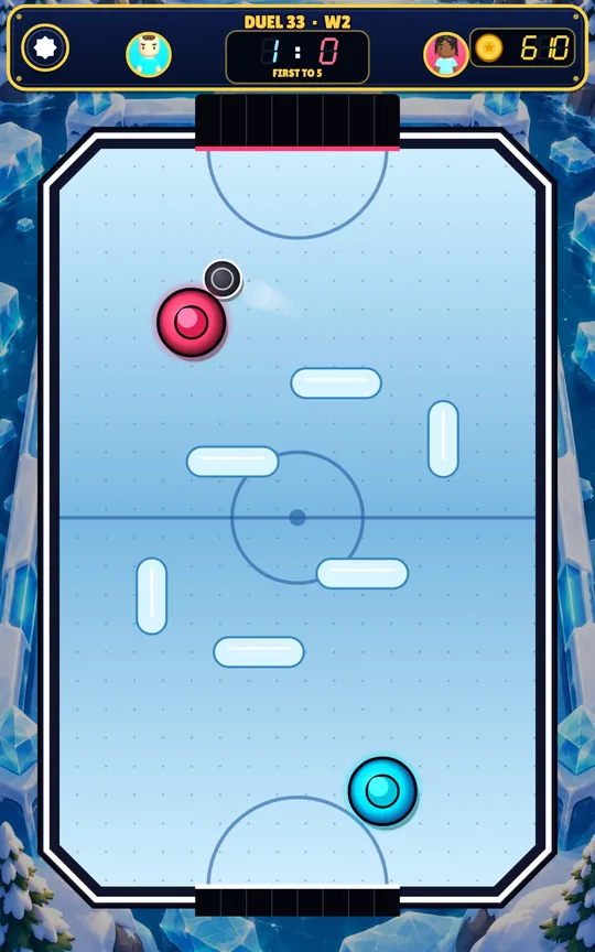 Neon Air Hockey Duel screenshot 2