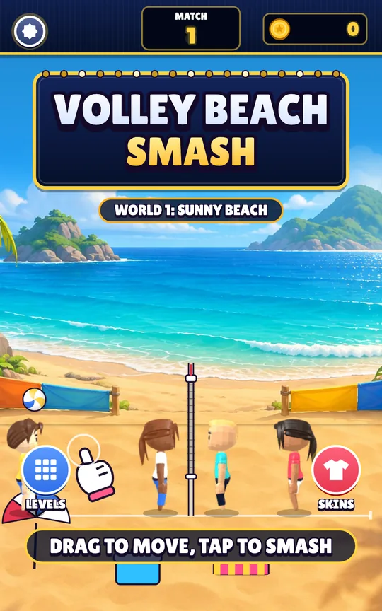 Volley Beach Smash screenshot 1