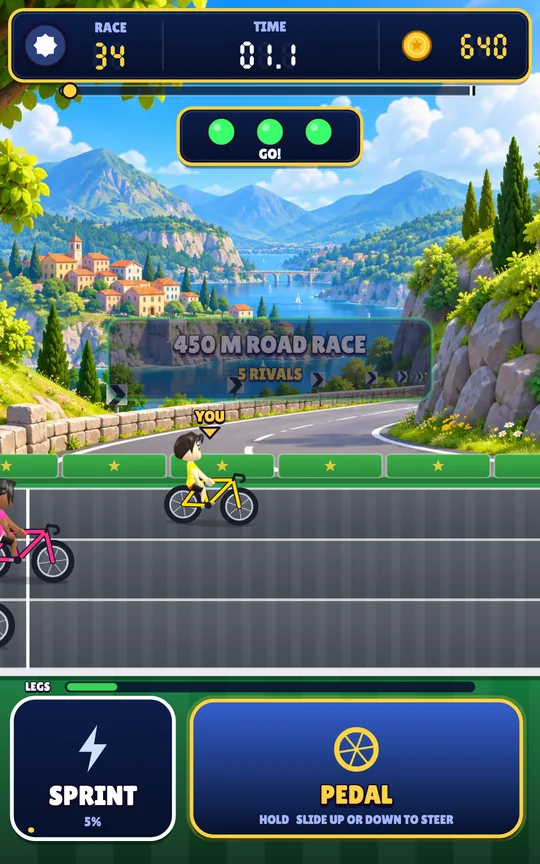 Cycle Race Sprint screenshot 2