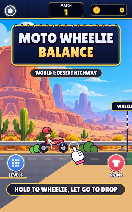 Moto Wheelie Balance screenshot 1