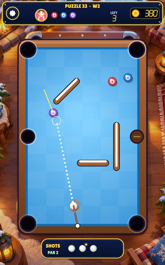 Pocket Shot Pool Puzzles screenshot 2